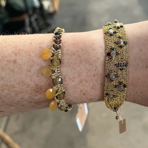 Dag Gioielli Bracelet 14k Gold Plated with Semi-Precious Stones - Picture 2 of 2